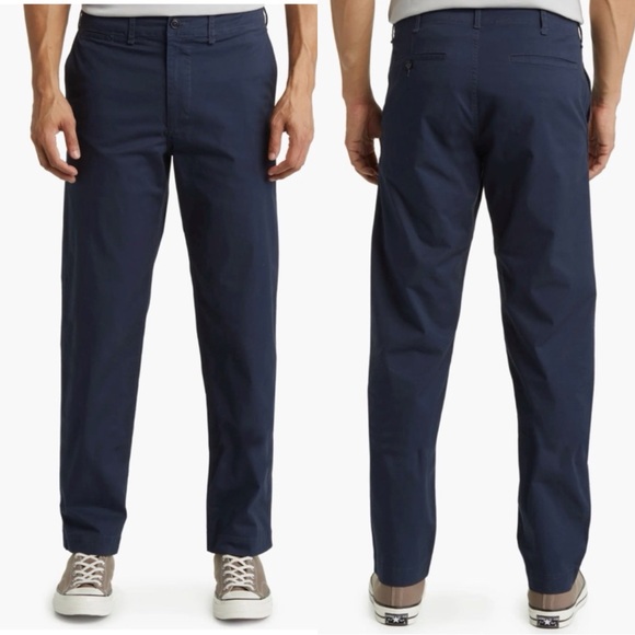 BUCK MASON Ford Carry-On Twill Mariner Blue Navy Chino Trousers Pants